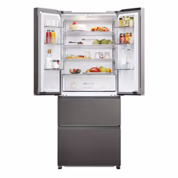 Haier HFR3718ENMD frigorifero side-by-side Libera installazione 402 L E Acciaio inox