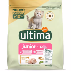 ULTIMA CROCCHETTE PER GATTO JUNIOR 1-12 MESI 440 GR GUSTO POLLO CON CROCCHETTA ADATTATA OKX Scegli il massimo per il tuo gatt ...