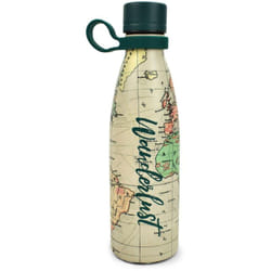 Legami - Hot&Cold, Bottiglia Termica 500 ml, ø 7 cm, Leggera e Resistente, Chiusura Ermetica, Manico in Silicone Removibile, Tema Travel, Wanderlust,