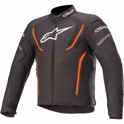 Alpinestars T-Jaws V3 Giacca mototessera impermeabile, nero-rosso, dimensione S per uomo