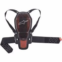 Alpinestars Nucleon KR-1 Cell Protettore posteriore, nero-rosso, dimensione L per uomo