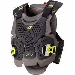 Alpinestars A-4 Max Protettore toracico, nero-giallo, dimensione M L per uomo
