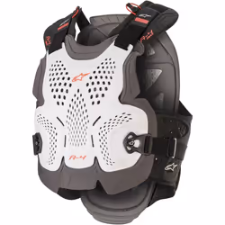 Alpinestars A-4 Max Protettore toracico, bianco-rosso, dimensione XL 2XL per uomo