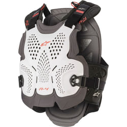 Alpinestars A-4 Max Protettore toracico, bianco-rosso, dimensione XL 2XL per uomo