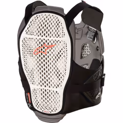 Alpinestars A-4 Max Protettore toracico, bianco-rosso, dimensione XL 2XL per uomo