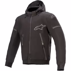Alpinestars Sektor V2 Felpa con cappuccio motociclistica, nero, dimensione L per uomo