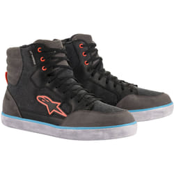 Alpinestars J-6 Canvas Scarpe motociclistiche impermeabili, nero-grigio, dimensione 40 41 per uomo