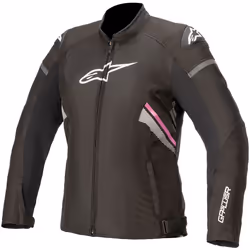 Alpinestars Stella T-GP Plus V3 Giacca tessile da donna, nero-bianco-rosa, dimensione L per donne