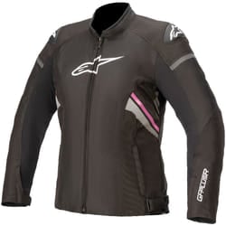 Alpinestars Stella T-GP Plus V3 Giacca tessile da donna, nero-bianco-rosa, dimensione L per donne