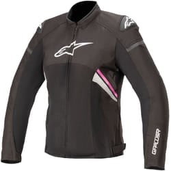 Alpinestars Stella T-GP Plus V3 Air Giacca tessile da donna, nero-bianco-rosa, dimensione XS per donne