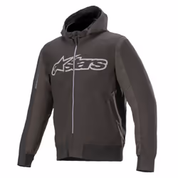 Alpinestars 4200420-940-L, Adulto, Maschio, Felpa con cappuccio, Nero, Grigio, L