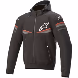 Alpinestars Sektor V2 Felpa con cappuccio motociclistica, nero-rosso, dimensione S per uomo