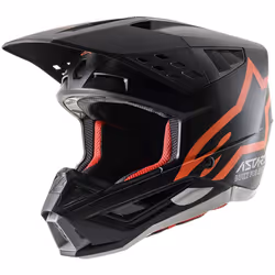 Alpinestars S-M5 Compass Casco Motocross, nero-arancione, dimensione S per uomo