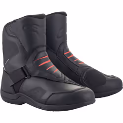 Alpinestars Ridge V2 Stivali motociclistici impermeabili, nero-rosso, dimensione 37 per uomo