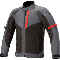 Alpinestars Headlands Drystar Giacca tessile moto, nero-grigio-rosso, dimensione S per uomo