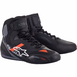 Alpinestars Faster-3 Rideknit Scarpe da moto, nero-grigio-rosso, dimensione 47 48 per uomo
