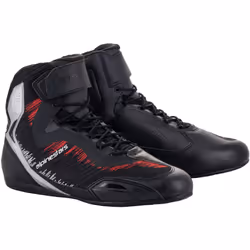 Alpinestars Faster-3 Rideknit Scarpe da moto, nero-rosso-argento, dimensione 47 per uomo
