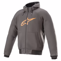 Alpinestars 4200918-9144-4XL, Adulto, Maschio, Felpa con cappuccio, Grigio, Arancione, XXXXL
