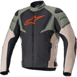 Alpinestars T-Jaws V3 Giacca mototessera impermeabile, nero-verde, dimensione S per uomo