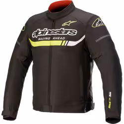 Alpinestars T-SP S Ignition Giacca tessile impermeabile per moto, nero-giallo, dimensione L per uomo