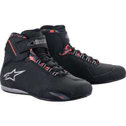 Alpinestars Sektor scarpe da moto impermeabili, nero-grigio-rosso, dimensione 42 43 per uomo