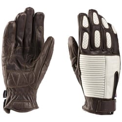 Blauer Banner Guanti da moto, bianco-marrone, dimensione L per uomo