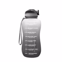 The Steel Bottle Borraccia Motivazionale MWB #2-BLACK&WHITE, 2200 ml, Uso quotidiano, Nero, Bianco, Tritan, 296 mm, 10,8 cm