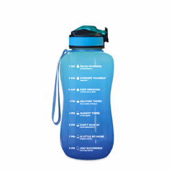 The Steel Bottle Borraccia Motivazionale MWB #3-BLUE&AQUAMARINE, 2200 ml, Uso quotidiano, Blu, Tritan, 296 mm, 10,8 cm