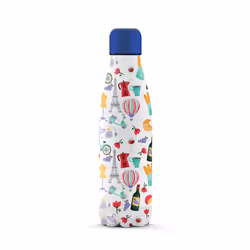 The Steel Bottle City Series #58 PARIS, 500 ml, Uso quotidiano, Multicolore, Acciaio inox, 270 mm, 7 cm