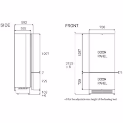 Bertazzoni RBM75S5FPNS frigorifero con congelatore Da incasso 449 L E Bianco - Vista aggiuntiva 5