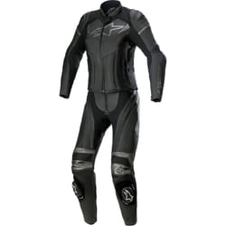 Alpinestars Stella GP Plus Ladies Two Piece Tuta in pelle per moto, nero-grigio, dimensione 40 per donne