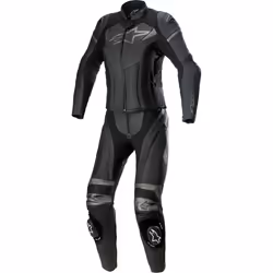 Alpinestars Stella GP Plus Ladies Two Piece Tuta in pelle per moto, nero-grigio, dimensione 40 per donne
