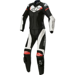 Alpinestars Stella GP Plus Ladies Two Piece Tuta in pelle per moto, nero-bianco-rosso, dimensione 46 per donne
