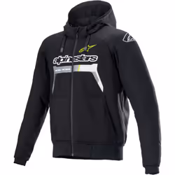 Alpinestars Chrome Ignition Giacca tessile moto, nero-giallo, dimensione M per uomo