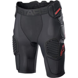 Alpinestars Bionic Pro Pantaloncini Protector, nero-rosso, dimensione XL per uomo