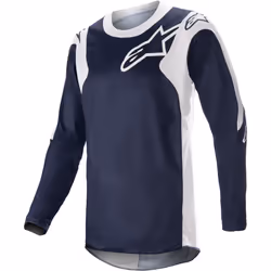 Alpinestars Racer Hoen Maglia Motocross, bianco-blu, dimensione L per uomo
