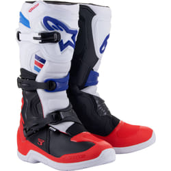 Alpinestars Tech 3 Stivali Motocross, nero-bianco-rosso-blu, dimensione 45 46 per uomo