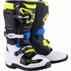 Alpinestars Tech 7S Stivali Motocross Giovani, nero-blu-giallo, dimensione 42