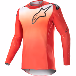 Alpinestars Supertech Risen Maglia Motocross, bianco-rosso, dimensione 2XL per uomo