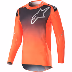 Alpinestars Supertech Risen Maglia Motocross, nero-arancione, dimensione 2XL per uomo