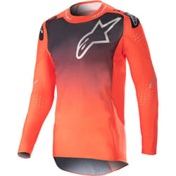 Alpinestars Supertech Risen Maglia Motocross, nero-arancione, dimensione 2XL per uomo