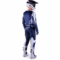 Alpinestars Racer Hoen Maglia Motocross, bianco-blu, dimensione XL per uomo