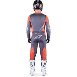 Alpinestars Racer Hoen Maglia Motocross, grigio-arancione, dimensione S per uomo