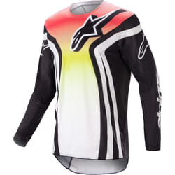 Alpinestars Racer Semi Maglia Motocross, nero-rosso-giallo, dimensione XL per uomo