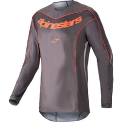Alpinestars Fluid Lurv Maglia Motocross, grigio-rosso, dimensione S per uomo