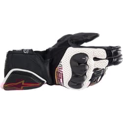 Alpinestars SP-8 Air Guanti da moto, nero-bianco-rosso, dimensione L per uomo
