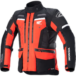 Alpinestars Honda Bogota Pro Drystar Giacca tessile impermeabile per moto, nero-rosso, dimensione S per uomo