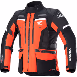 Alpinestars Honda Bogota Pro Drystar Giacca tessile impermeabile per moto, nero-rosso, dimensione S per uomo - Vista aggiuntiva 2