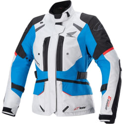 Alpinestars Honda Andes v3 Drystar impermeabile Giacca tessile moto da donna, grigio-rosso-blu, dimensione S per donne