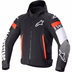 Alpinestars Zaca Air Giacca tessile moto, nero-bianco-rosso, dimensione S per uomo